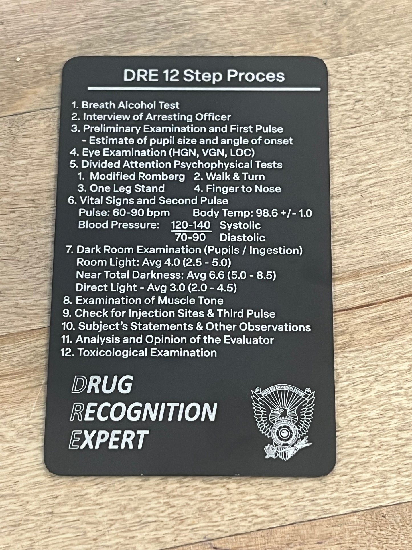 DRE Matrix Reference Card - Custom Challenge Coins from Beyond The Line