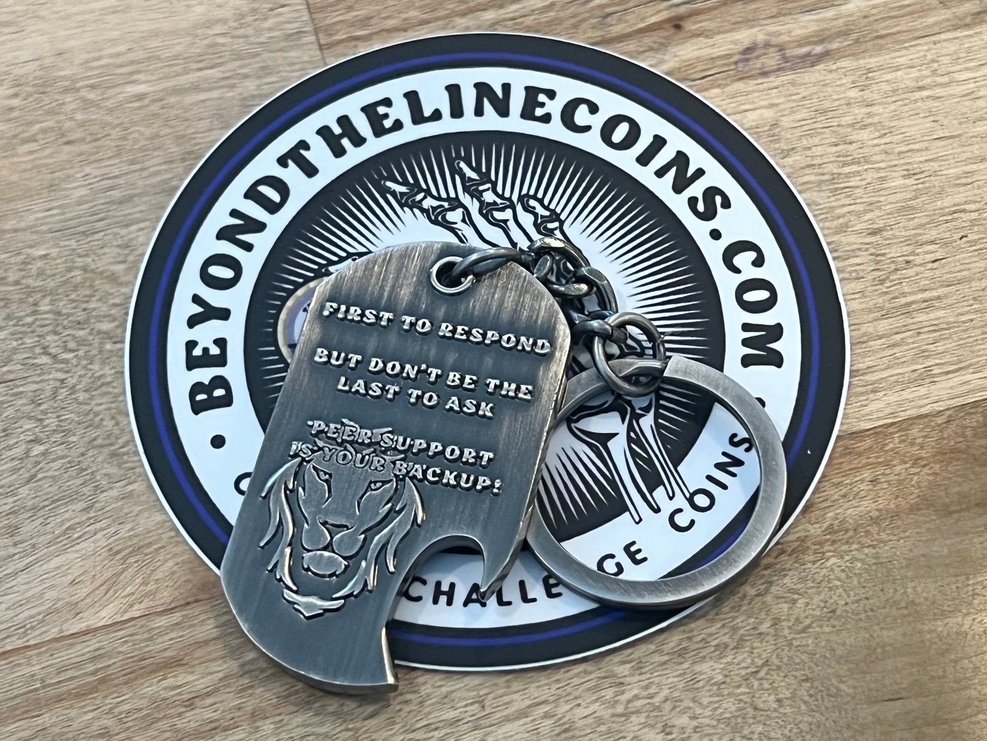 Suicide Awareness Keychain - Custom Challenge Coins from Beyond The Line