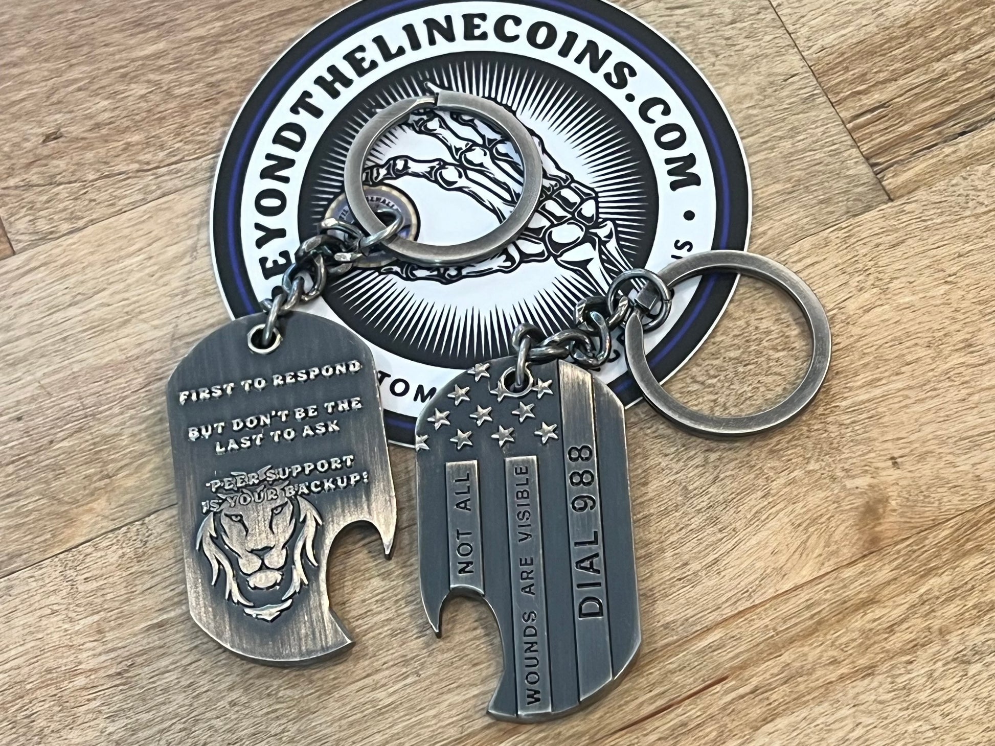 Suicide Awareness Keychain - Custom Challenge Coins from Beyond The Line