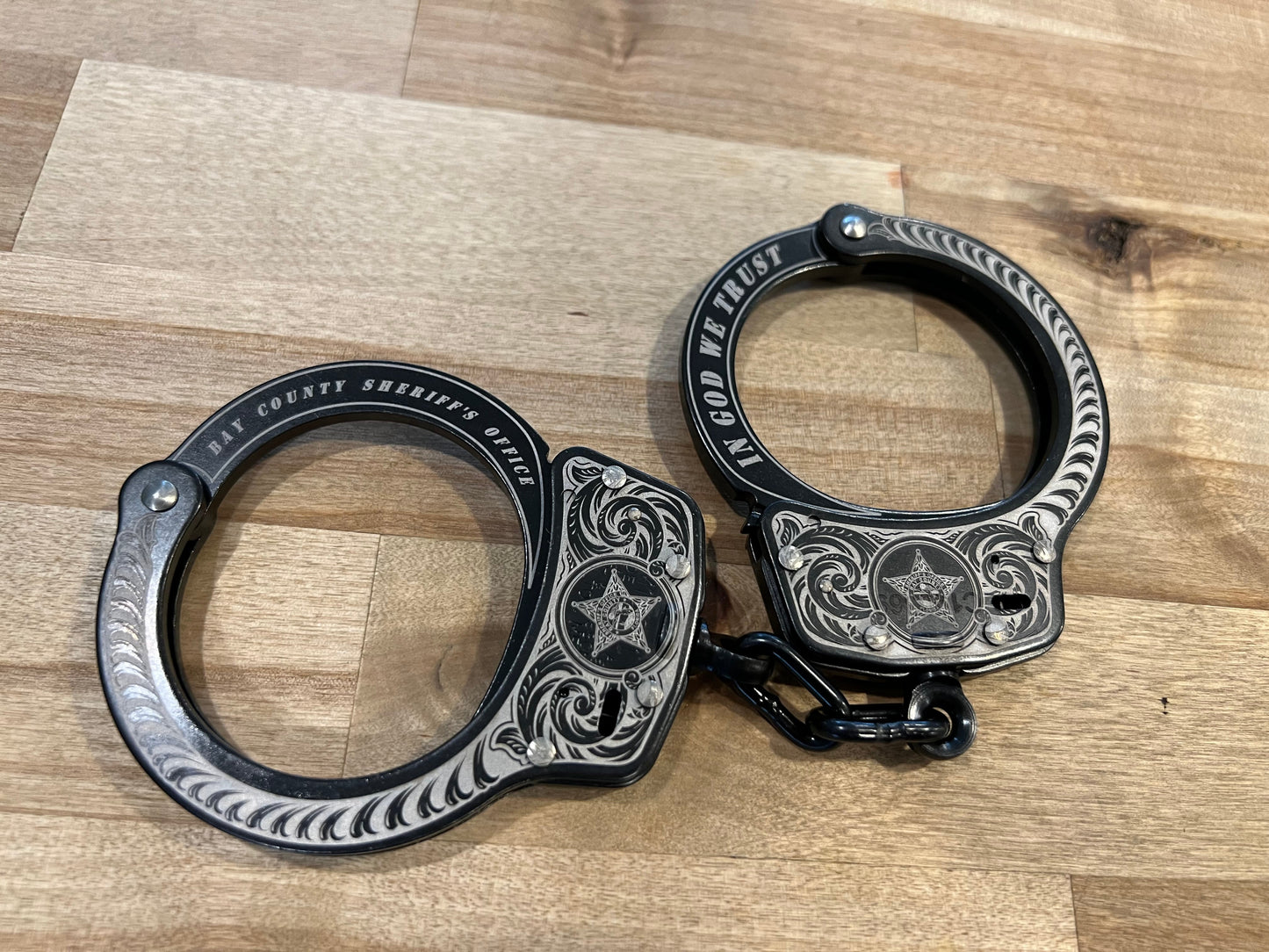 Smith & Wesson Personalized Handcuffs Laser Engraved - Custom Challenge Coins from Beyond The Line