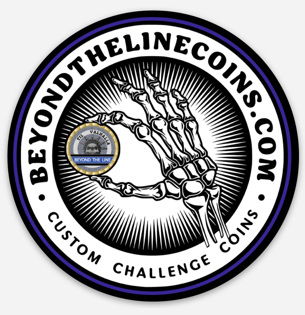 Beyond The Line Sticker - Custom Challenge Coins from Beyond The Line