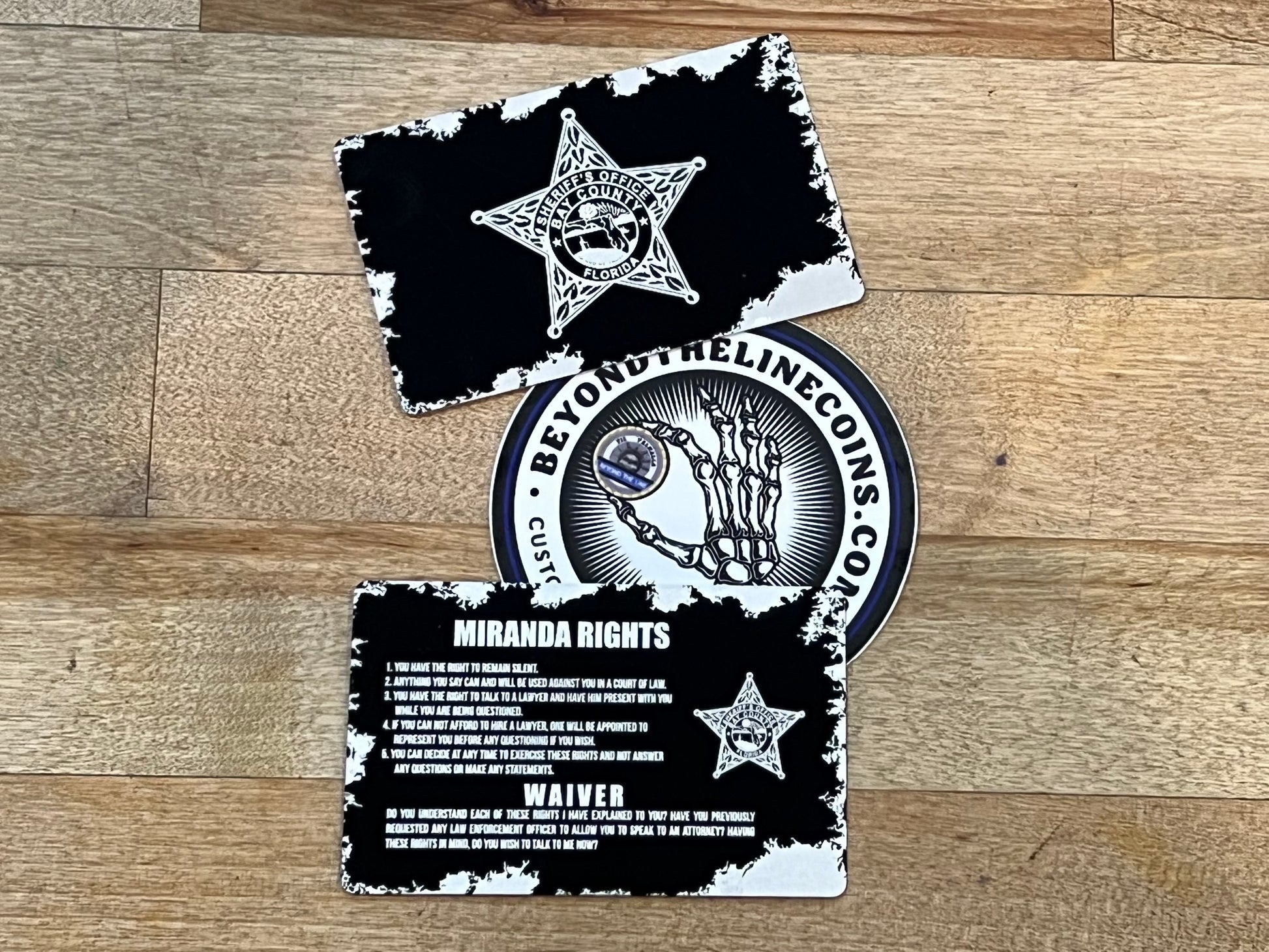 Miranda Cards - Custom Challenge Coins from Beyond The Line