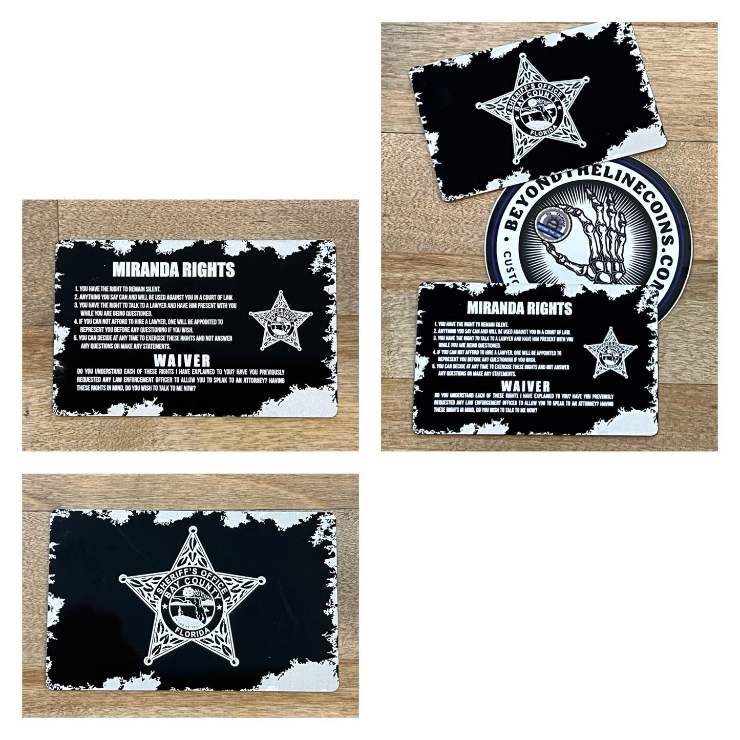 Miranda Cards - Custom Challenge Coins from Beyond The Line