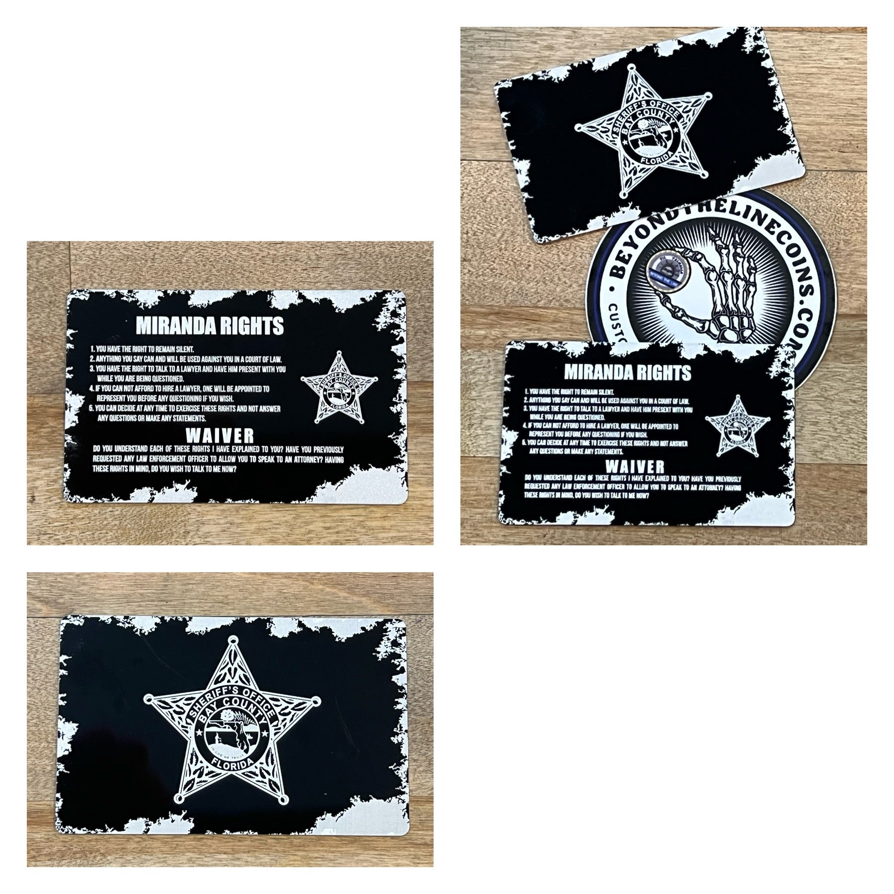 Miranda Cards - Custom Challenge Coins from Beyond The Line