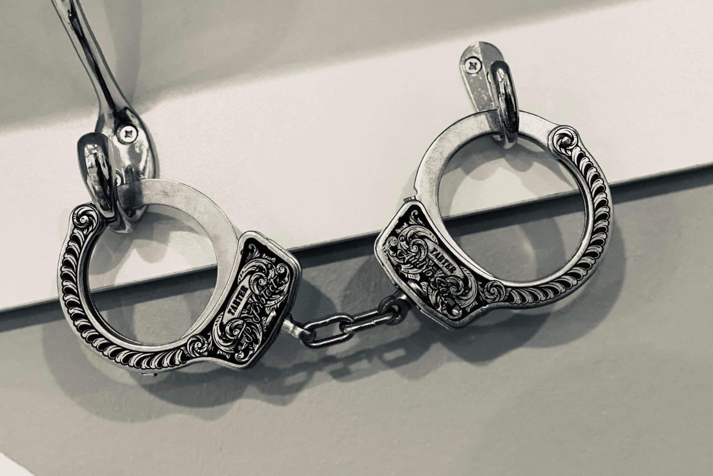 Smith & Wesson Personalized Handcuffs Laser Engraved - Custom Challenge Coins from Beyond The Line