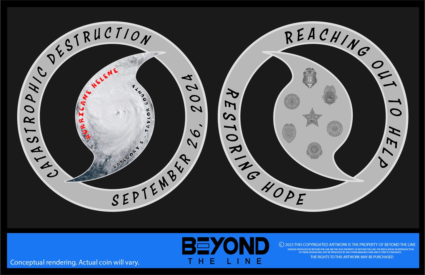 Hurricane Helene Relief Benefit Challenge Coin