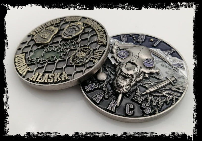 Kodiak, Alaska Narcotics - Custom Challenge Coins from Beyond The Line 