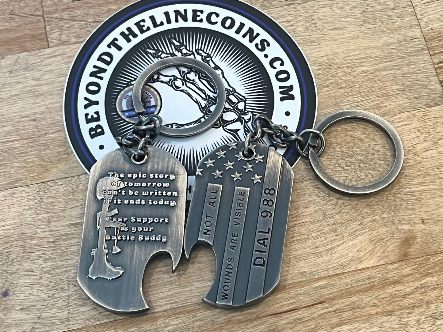 Suicide Awareness Keychain - Custom Challenge Coins from Beyond The Line 