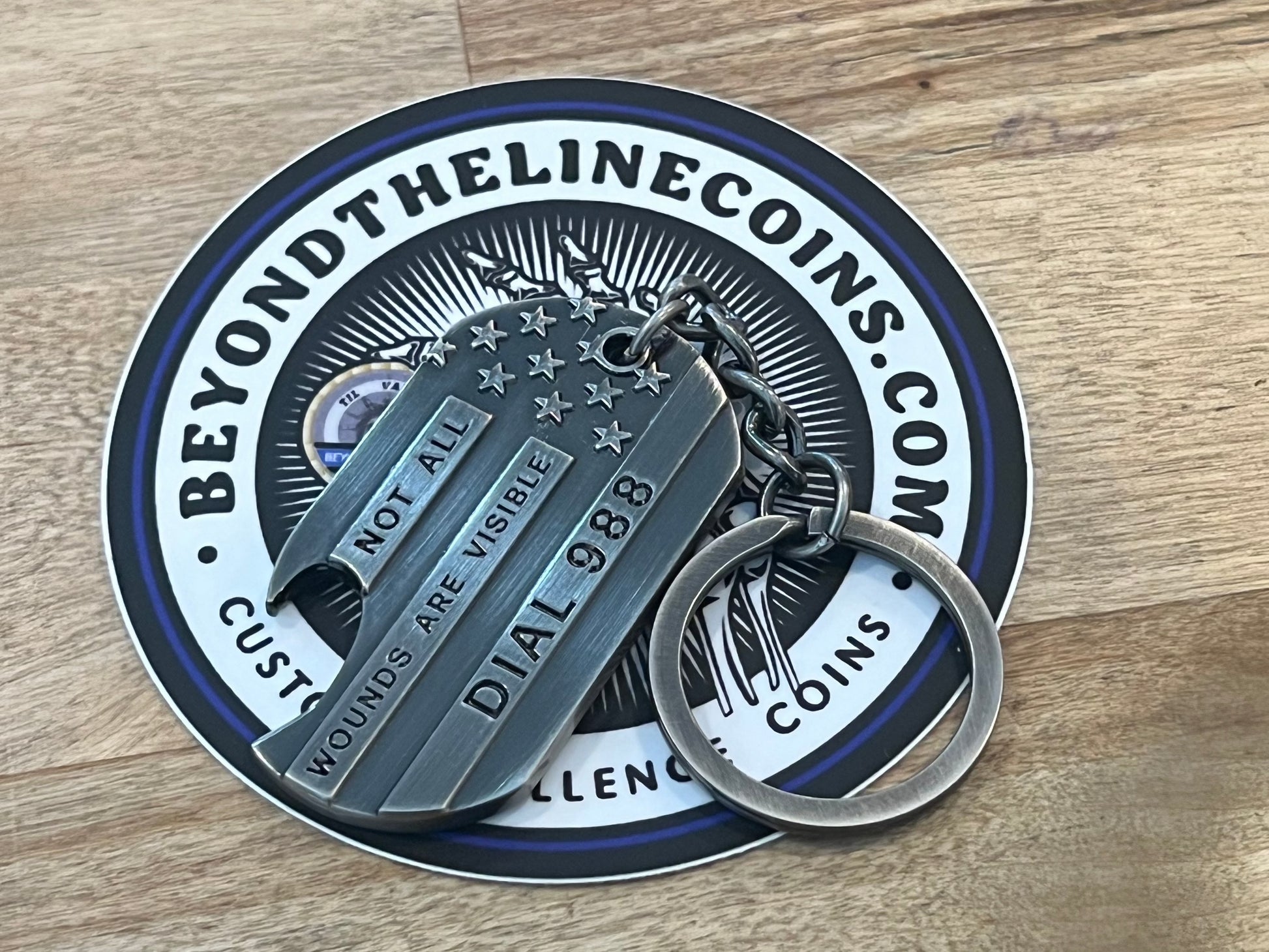 Suicide Awareness Keychain - Custom Challenge Coins from Beyond The Line 