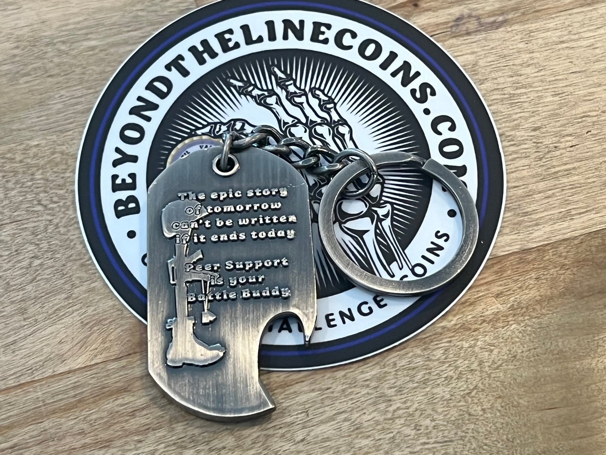 Suicide Awareness Keychain - Custom Challenge Coins from Beyond The Line 