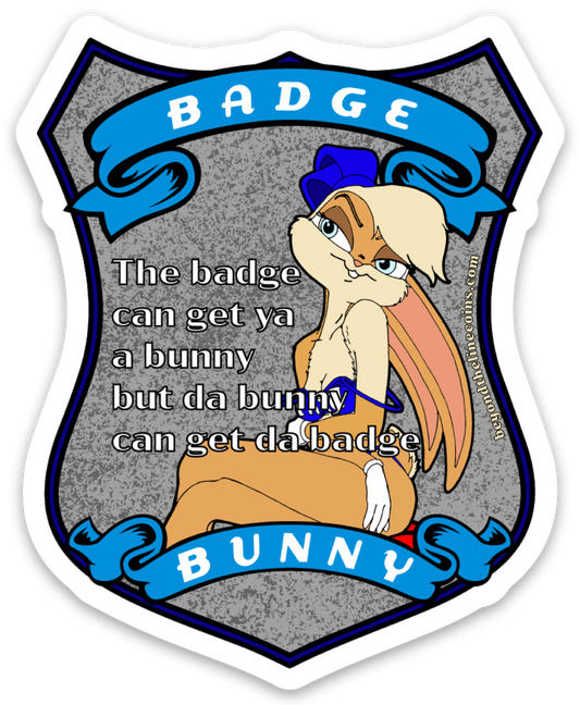 Badge Bunny Sticker