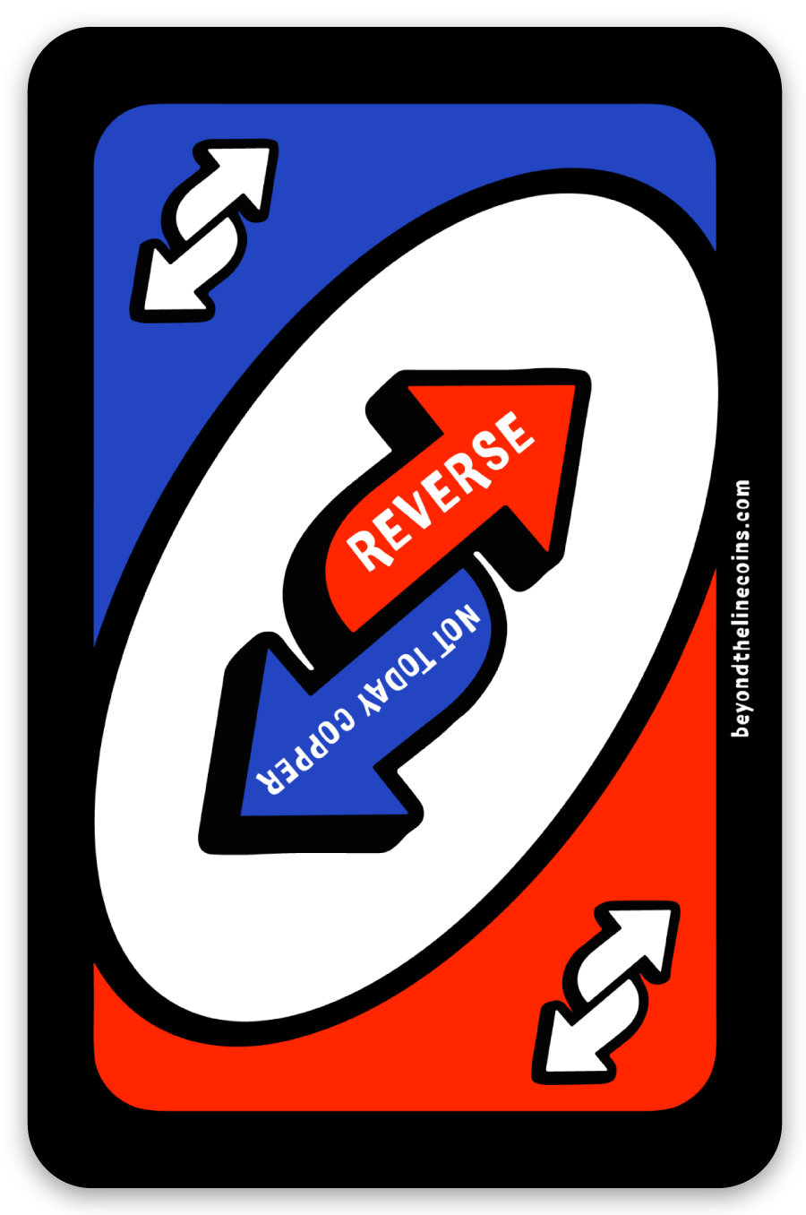 Reverse Card Sticker β Beyond The Line