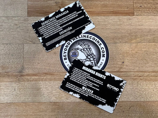 Miranda Cards - Custom Challenge Coins from Beyond The Line
