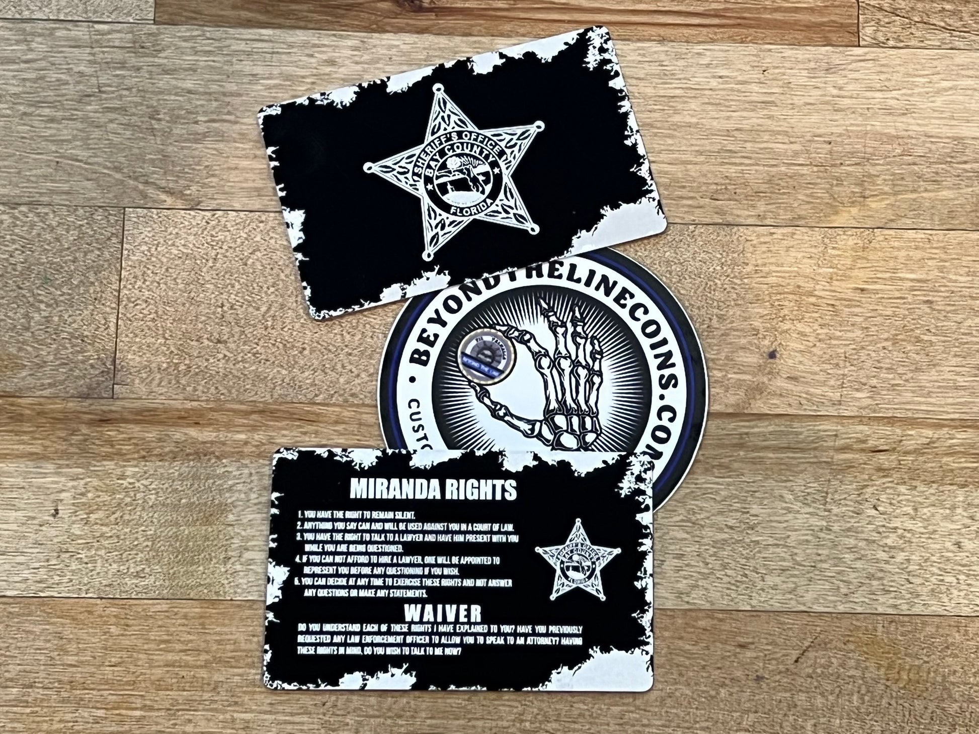 Miranda Cards - Custom Challenge Coins from Beyond The Line 