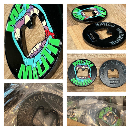 METH MOUTH BOTTLE OPENER - Custom Challenge Coins from Beyond The Line 